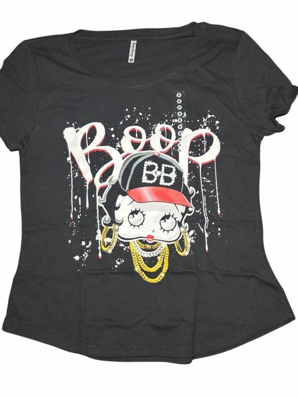 Betty Boop Graphic Tee Splatter Streetwear Style Shirt